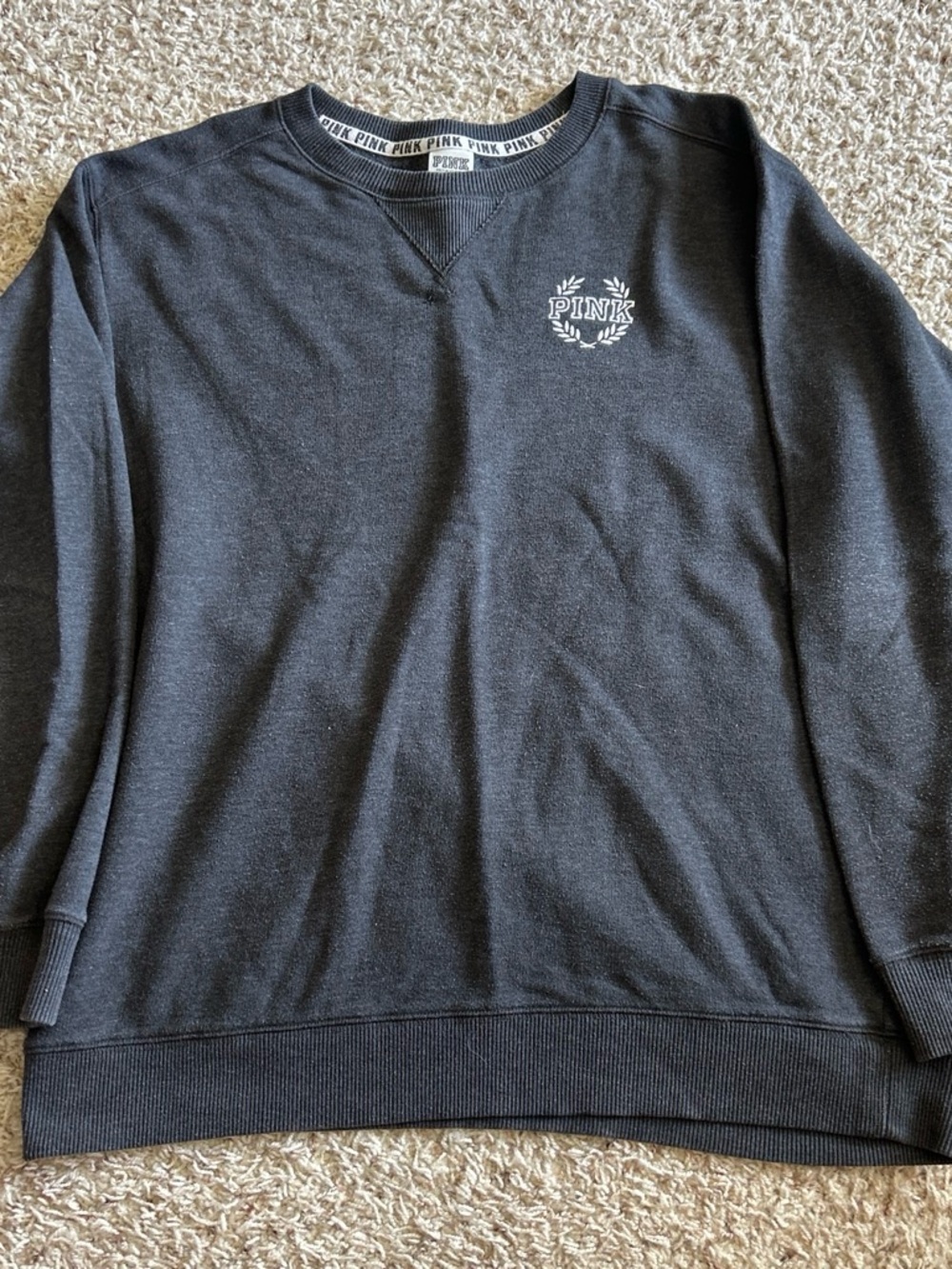 PINK Victoria's Secret Grey Crewneck Sweatshirt